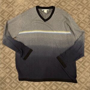 Men’s Perry Ellis Stripe Sweater Top Size L